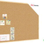 Pinnwand mit Naturholzrahmen 100x80cm + GRATIS