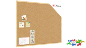 Pinnwand mit Naturholzrahmen 100x80cm + GRATIS