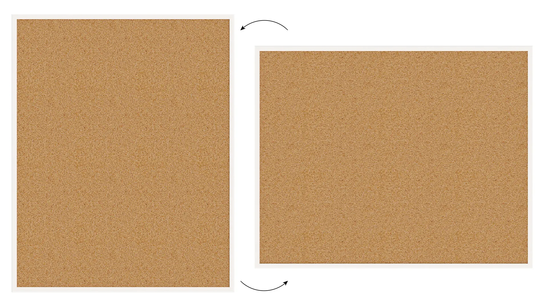 Pinnwand mit weißem Naturholzrahmen 100x80cm + GRATIS – Bild 5