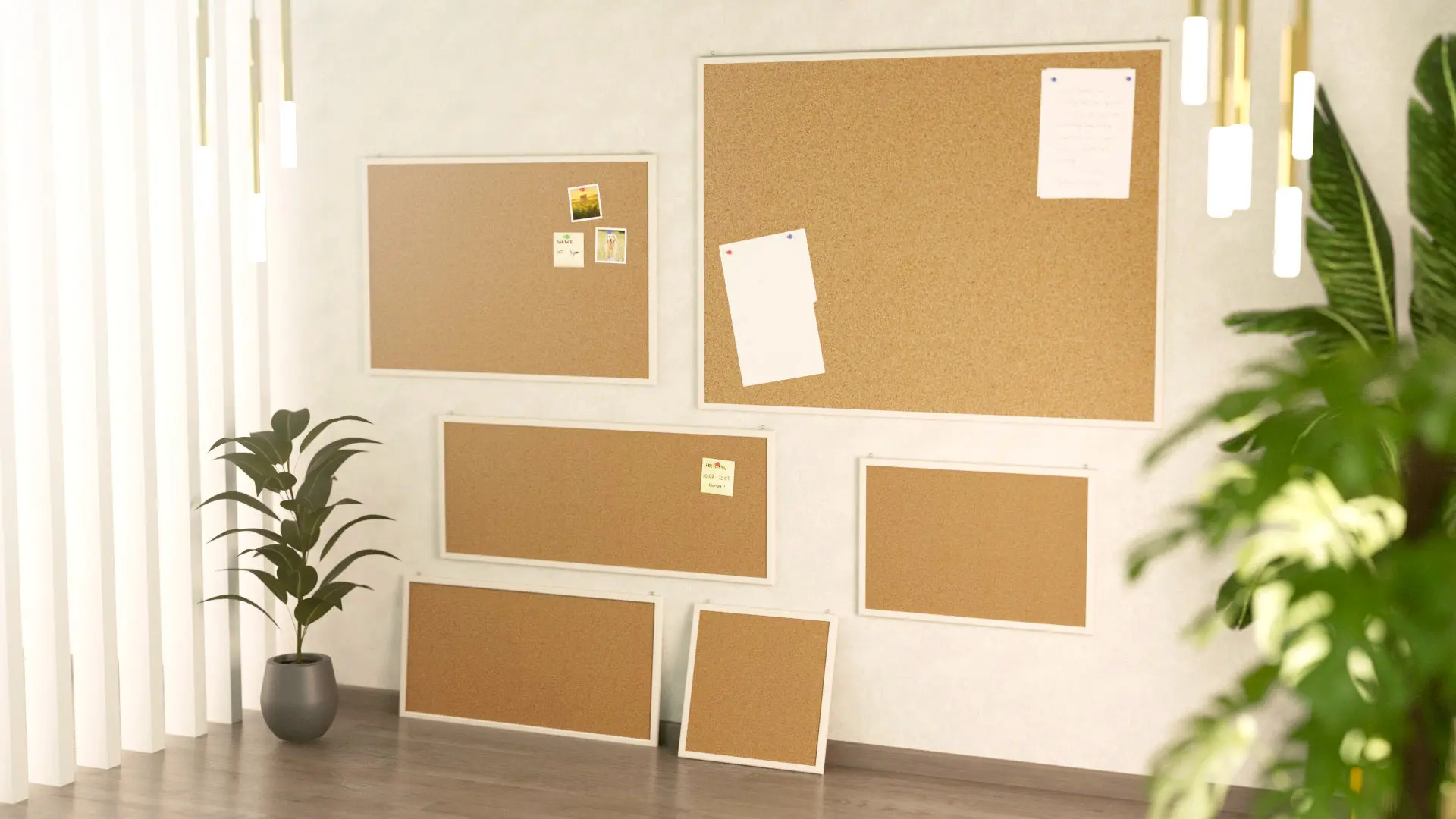 Pinnwand mit weißem Naturholzrahmen 100x80cm + GRATIS – Bild 8