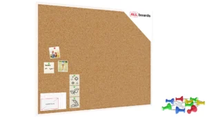Pinnwand mit weißem Naturholzrahmen 120x90cm + GRATIS
