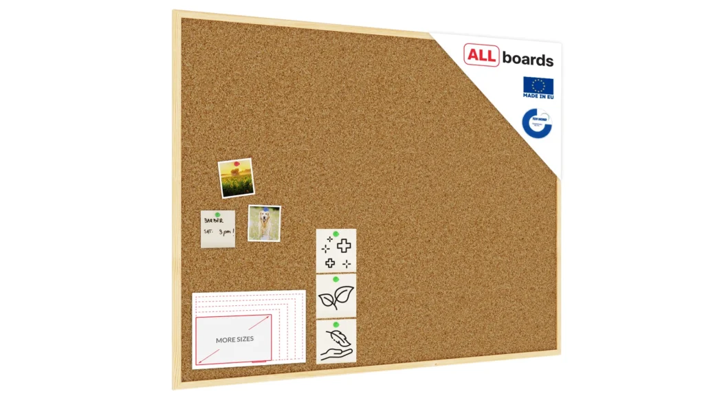 Pinnwand mit Naturholzrahmen 120x90cm