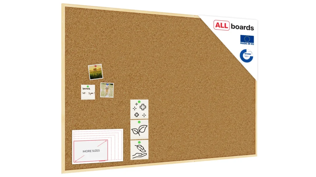 Pinnwand mit Naturholzrahmen 150x100cm