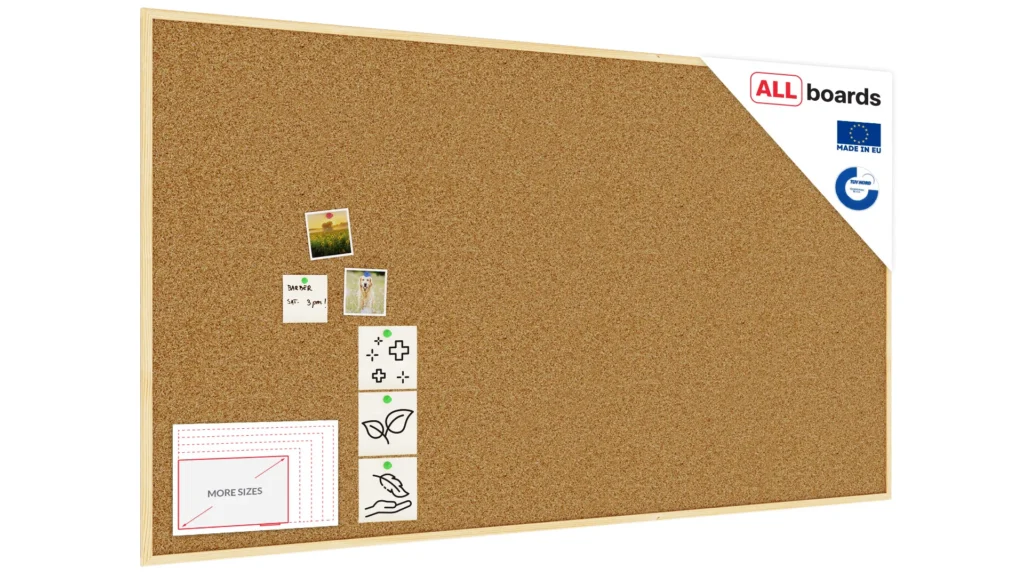 Pinnwand mit Naturholzrahmen 180x100cm