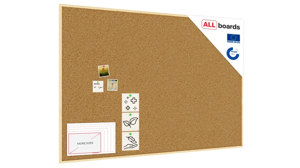 Pinnwand mit Naturholzrahmen 180x120cm