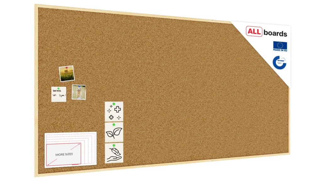 Pinnwand mit Naturholzrahmen 200x100cm