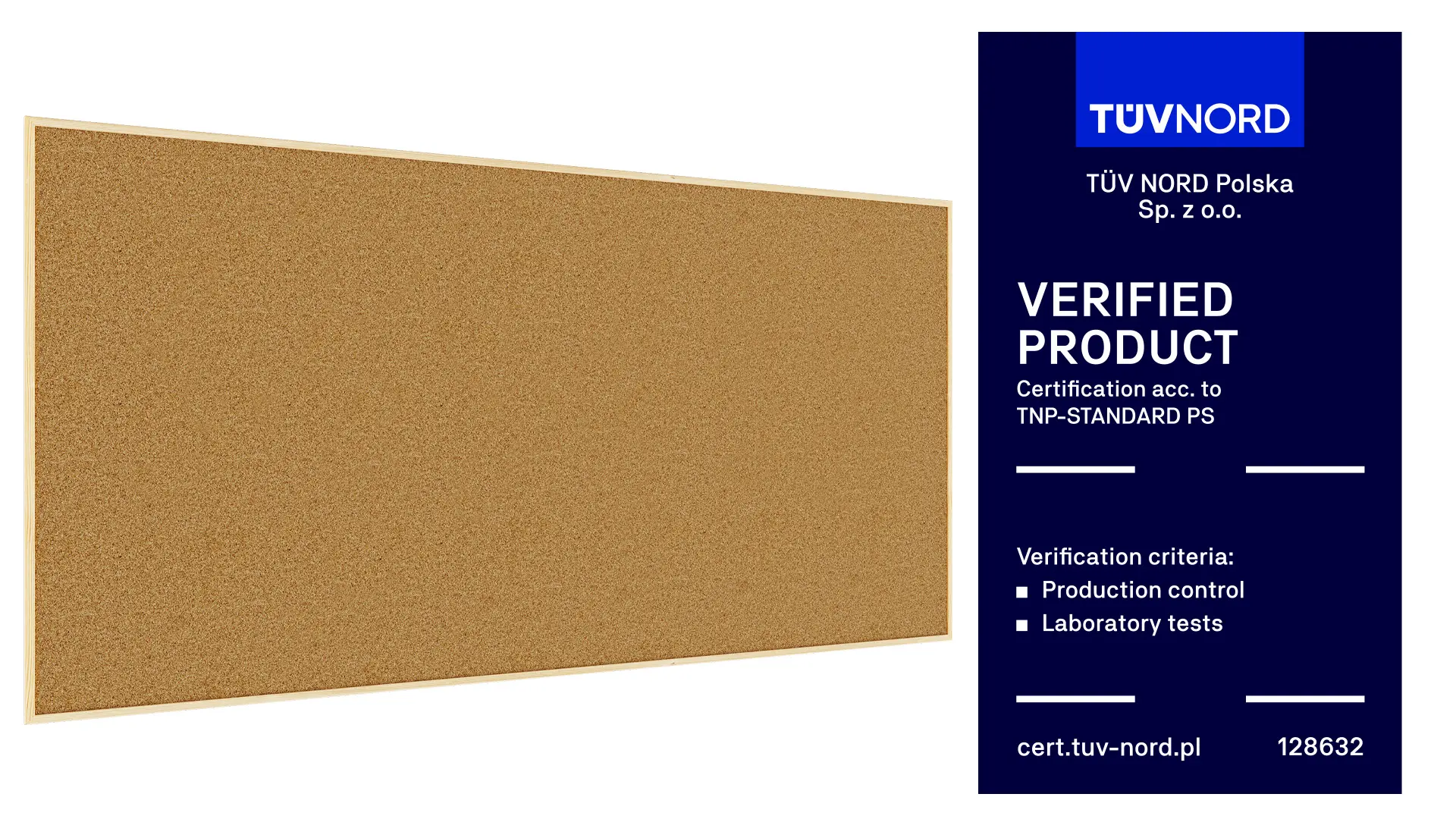 Pinnwand mit Naturholzrahmen 250x120cm