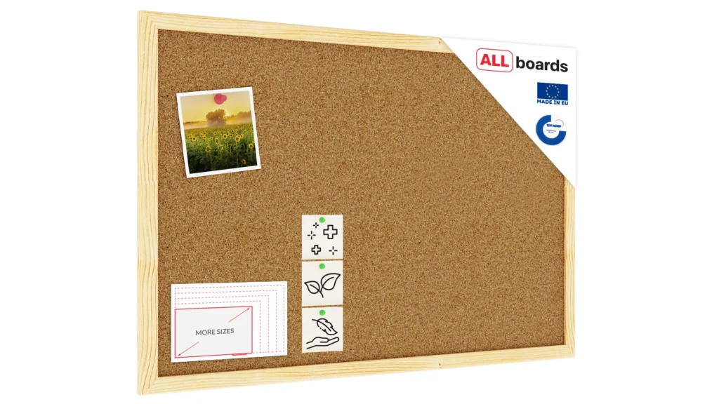 Pinnwand mit Naturholzrahmen 60x40cm