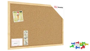 Pinnwand mit Naturholzrahmen 60x40cm + GRATIS
