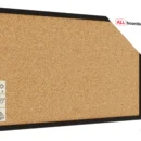 Pinnwand, Korktafel 80x40 cm, Holzrahmen - Schwarz lackiert + GRATIS