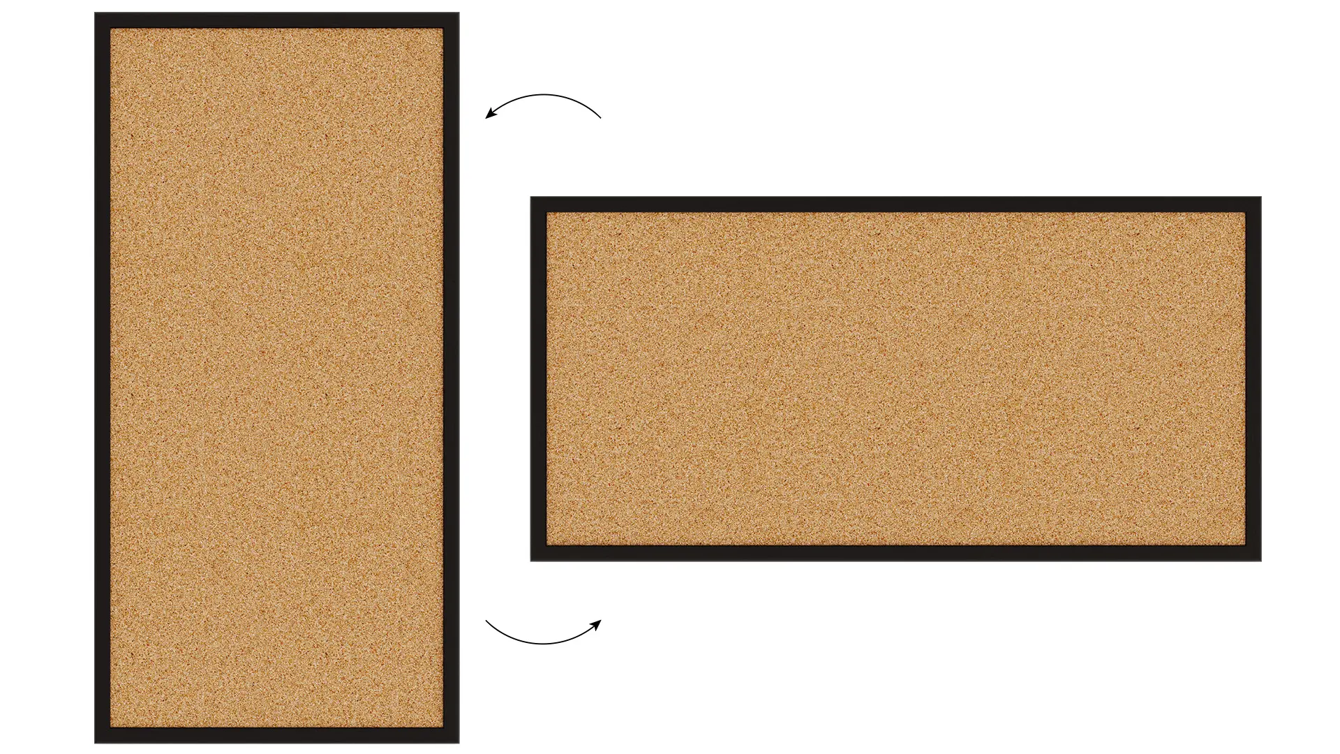 Pinnwand, Korktafel 80x40 cm, Holzrahmen - Schwarz lackiert + GRATIS – Bild 5