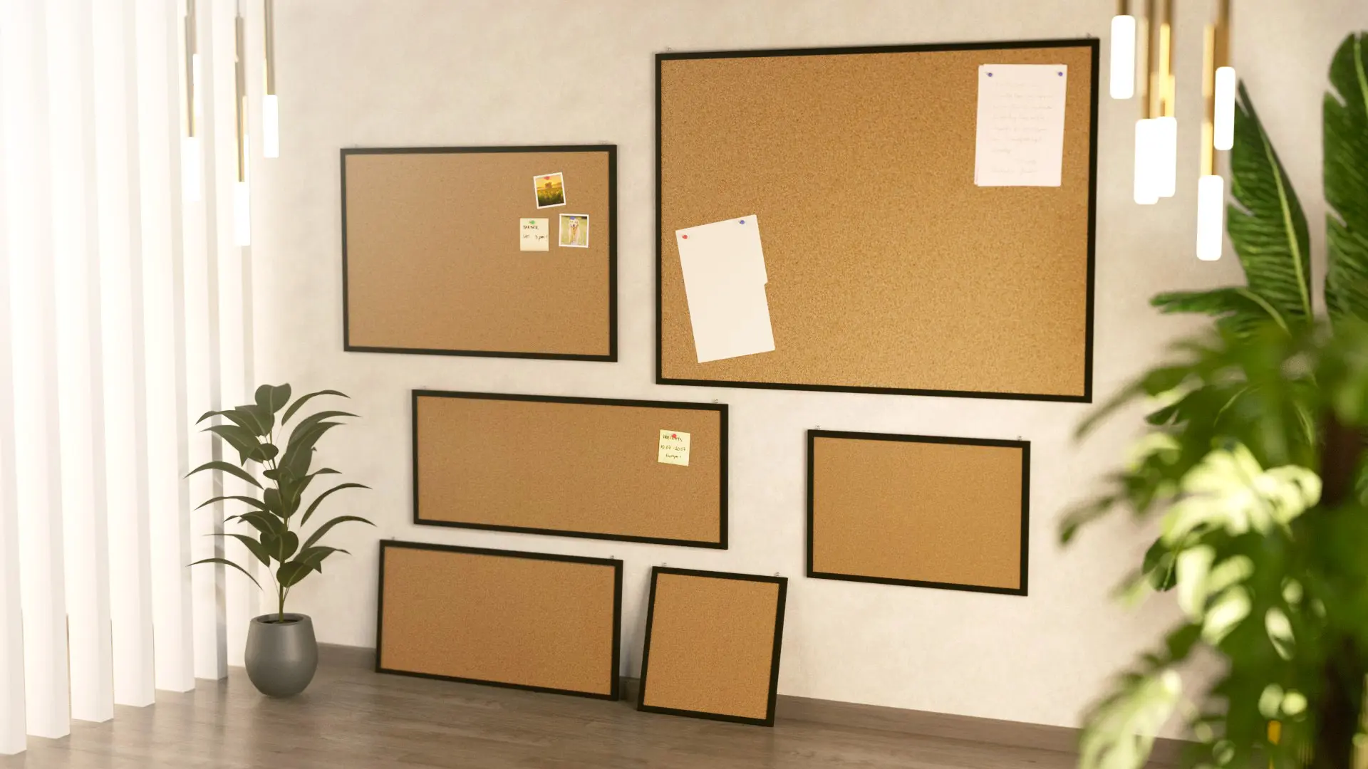 Pinnwand, Korktafel 80x40 cm, Holzrahmen - Schwarz lackiert + GRATIS – Bild 8