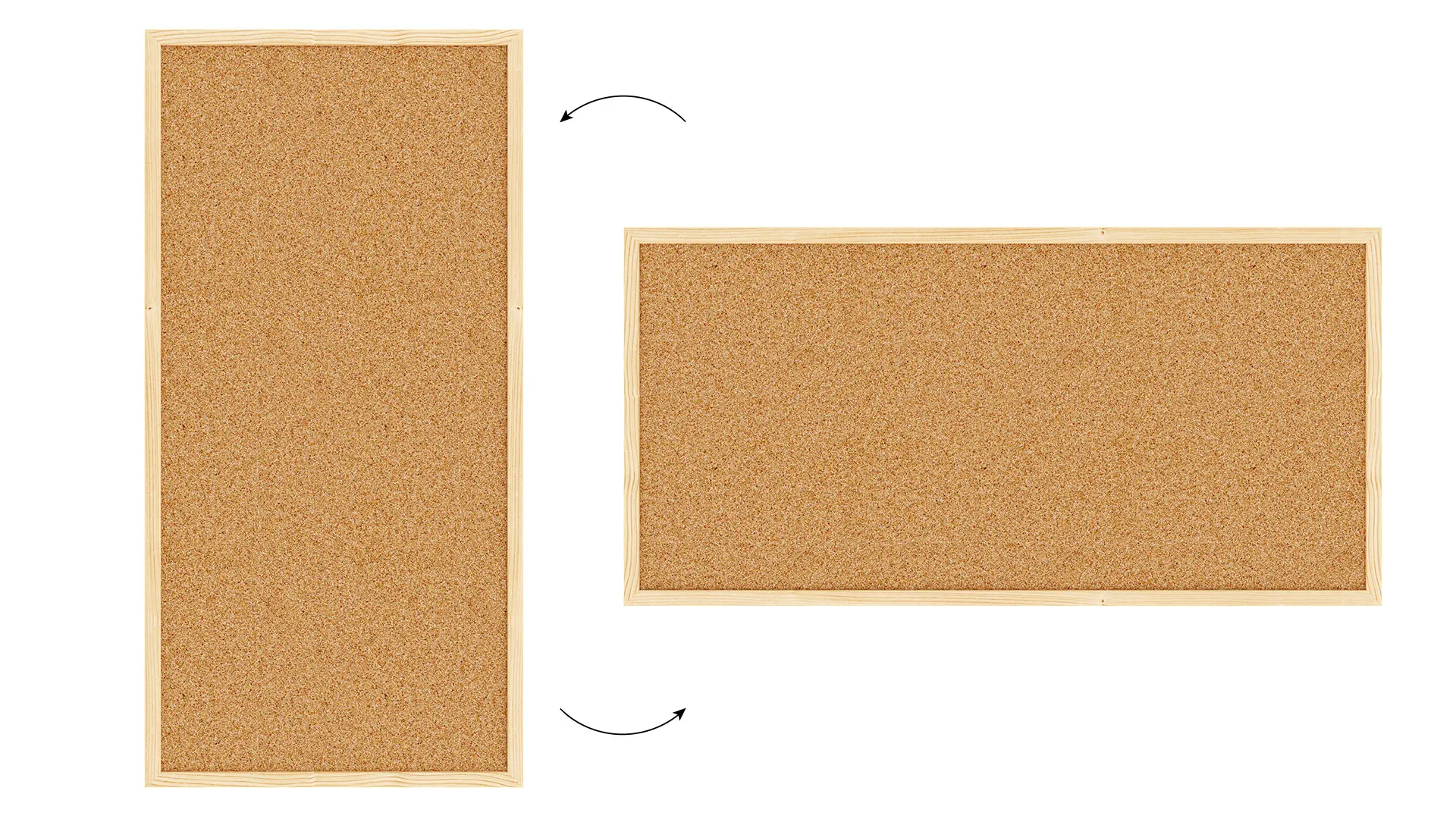 Pinnwand, Korktafel 80x40 cm, Naturholzrahmen + GRATIS – Bild 5