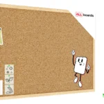 Pinnwand mit Naturholzrahmen 80x50cm + GRATIS