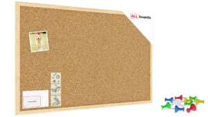 Pinnwand mit Naturholzrahmen 80x50cm + GRATIS