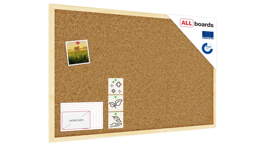 Pinnwand mit Naturholzrahmen 80x50cm