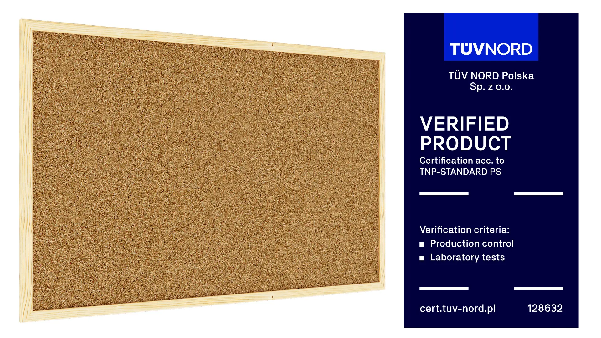 Pinnwand mit Naturholzrahmen 80x50cm