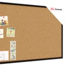 Pinnwand mit schwarzem Naturholzrahmen 90x60cm + GRATIS