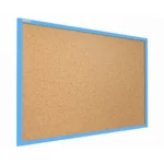 Pinnwand mit blauem Naturholzrahmen 90x60cm