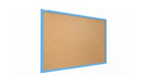 Pinnwand mit blauem Naturholzrahmen 90x60cm