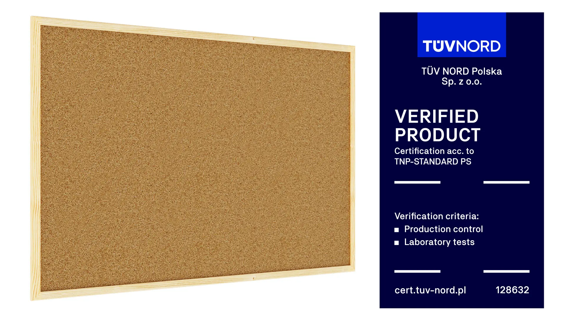 Pinnwand mit Naturholzrahmen 90x60cm