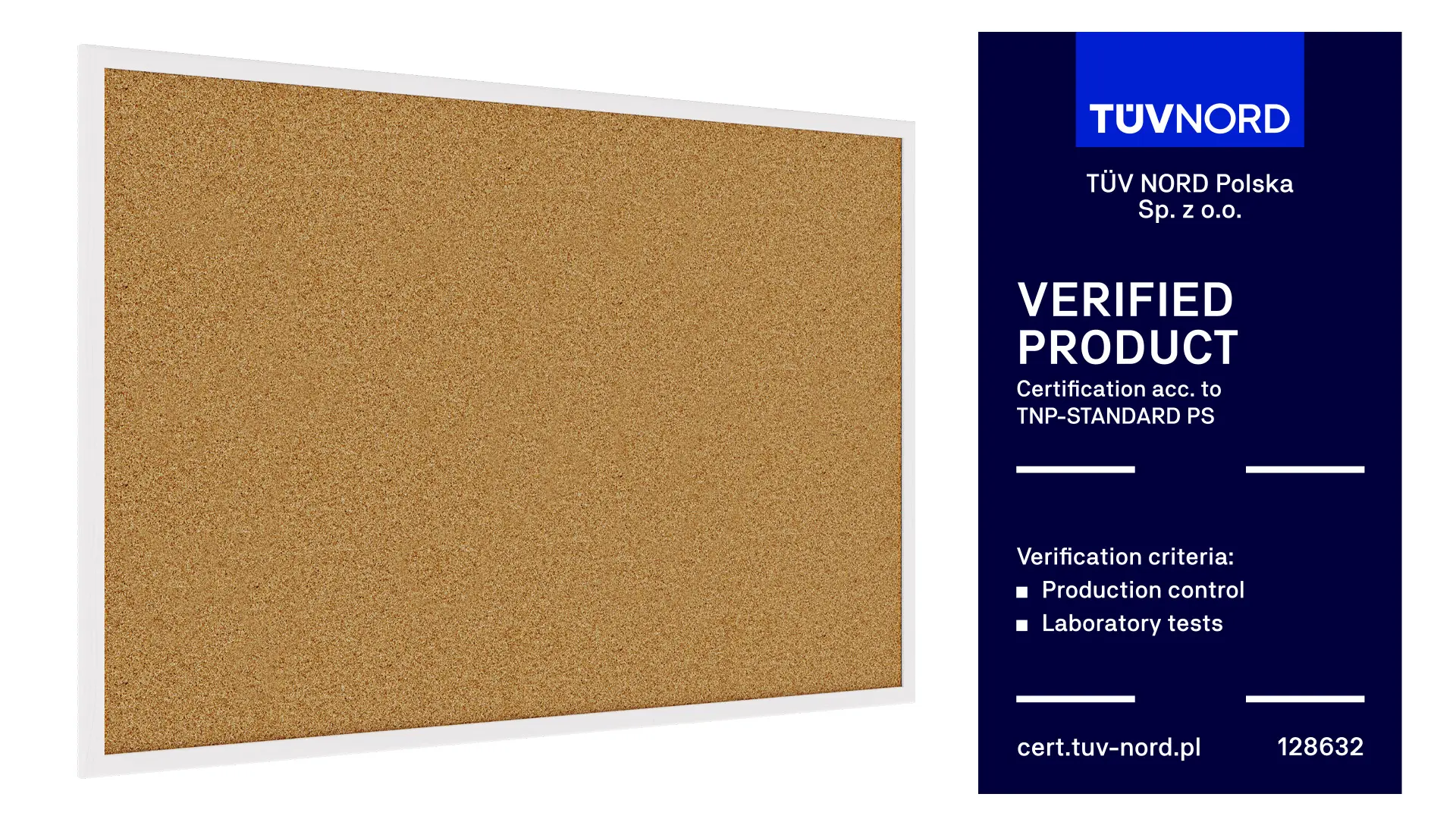 Pinnwand mit weißem Naturholzrahmen 90x60cm