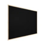 Schwarz Pinnwand mit Holz Rahmen 100x80cm Korktafel Korkwand Pinnwand Kork Schwarz Oberfläche