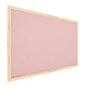 Pastellrosa Pinnwand mit Holzrahmen 90x60cm Pastellrosa Korktafel