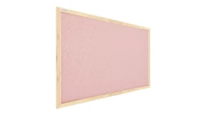 Pastellrosa Pinnwand mit Holzrahmen 60x40cm Pastellrosa Korktafel