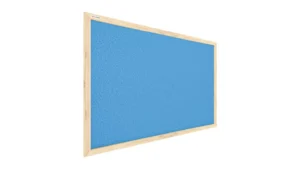 Pastellblaue Pinnwand mit Holzrahmen 90x60cm Pastellblau Korktafel 
