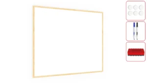 Magnetisches Whiteboard mit Naturholzrahmen 100x80cm