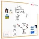 Magnetisches Whiteboard mit Naturholzrahmen 100x80cm