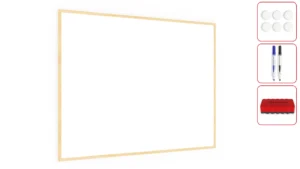 Magnetisches Whiteboard mit Naturholzrahmen 120x90cm