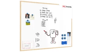 Magnetisches Whiteboard mit Naturholzrahmen 120x90cm