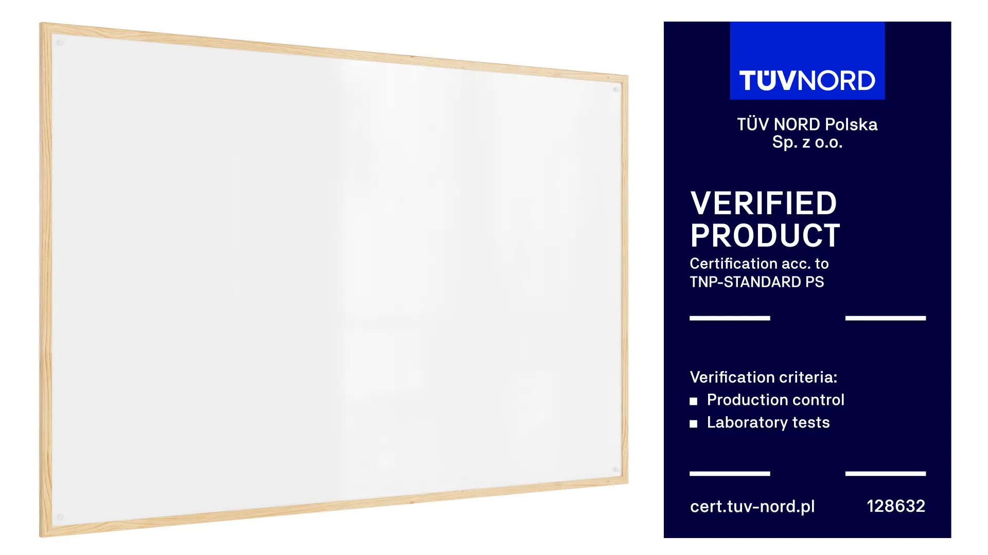Magnetisches Whiteboard mit Naturholzrahmen 150x100cm