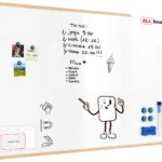 Magnetisches Whiteboard mit Naturholzrahmen 150x100cm