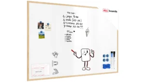 Magnetisches Whiteboard mit Naturholzrahmen 150x100cm