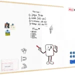 Magnetisches Whiteboard mit Naturholzrahmen 180x120cm