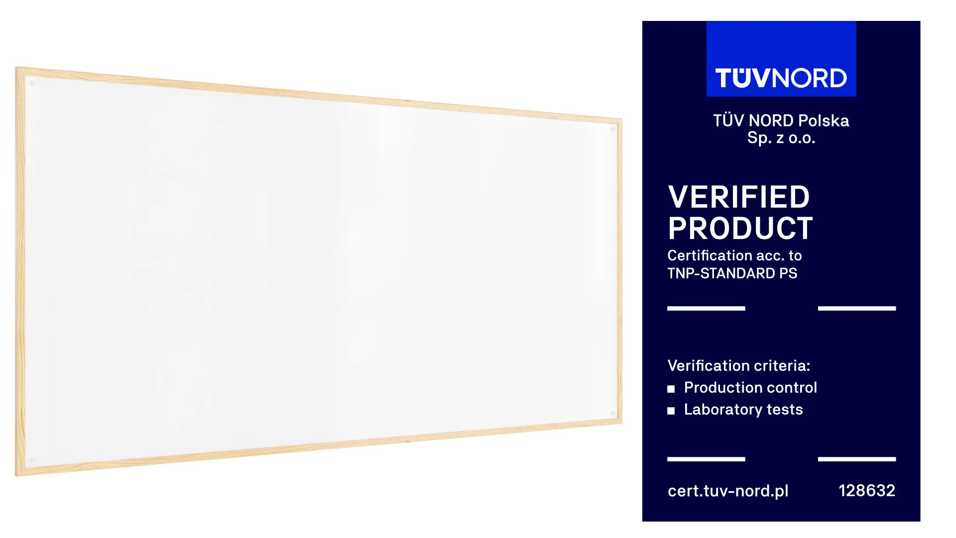 Magnetisches Whiteboard mit Naturholzrahmen 200x100cm