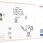 Magnetisches Whiteboard mit Naturholzrahmen 200x120cm