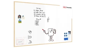 Magnetisches Whiteboard mit Naturholzrahmen 200x120cm
