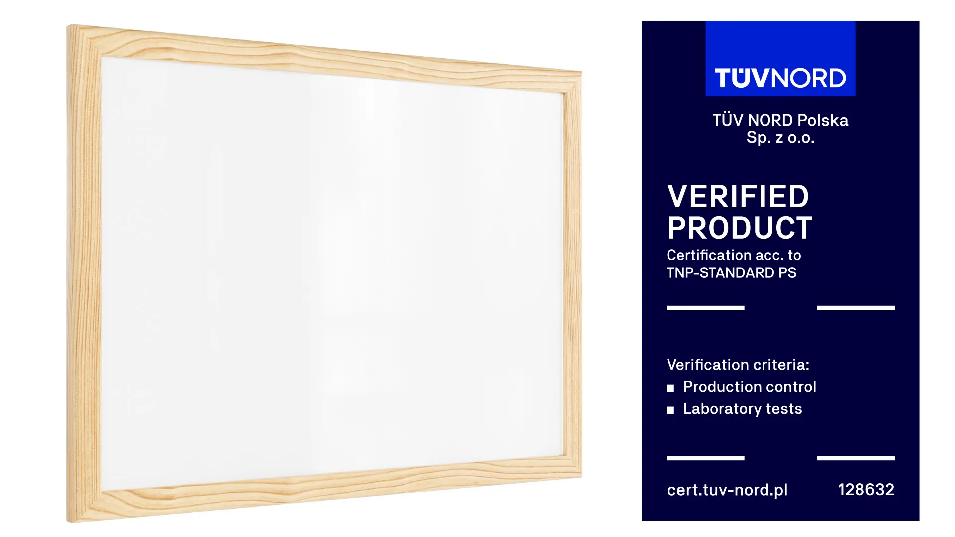 Magnetisches Whiteboard mit Naturholzrahmen 30x40cm