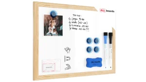 Magnetisches Whiteboard mit Naturholzrahmen 30x40cm