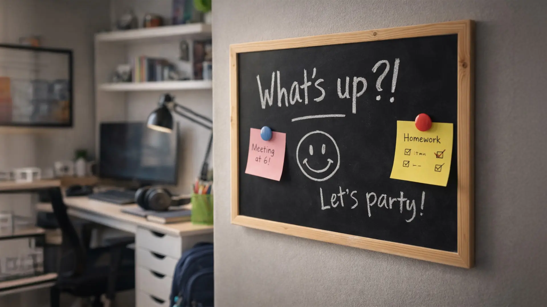 Schwarze magnetische Kreidetafel mit Naturholzrahmen 60x40cm + Zubehör – Bild 3