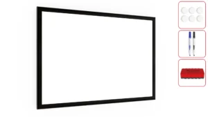 Magnetisches Whiteboard mit schwarzen Holzrahmen 60x40cm