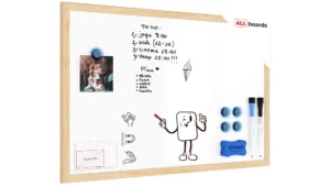Magnetisches Whiteboard mit Naturholzrahmen 60x40cm