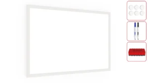 Magnetisches Whiteboard mit weißen Holzrahmen 60x40cm