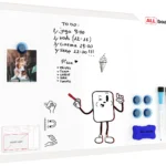 Magnetisches Whiteboard mit weißen Holzrahmen 60x40cm