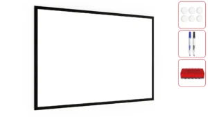 Magnetisches Whiteboard mit schwarzen Holzrahmen 90x60cm