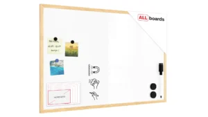 Magnetisches Whiteboard mit Naturholzrahmen 90x60cm